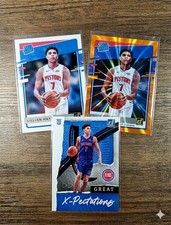 Killian Hayes *RC* (3) NBA Cards -Base, Orange Laser Holo, & Great X-Pectations
