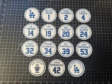 4 SIZES - Los Angeles Dodgers Retired Player Numbers Decals Banners Man Cave