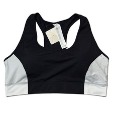 NWT Fabletics On-The-Go Medium Impact Sports Bra, 1X / XXL, Black and White