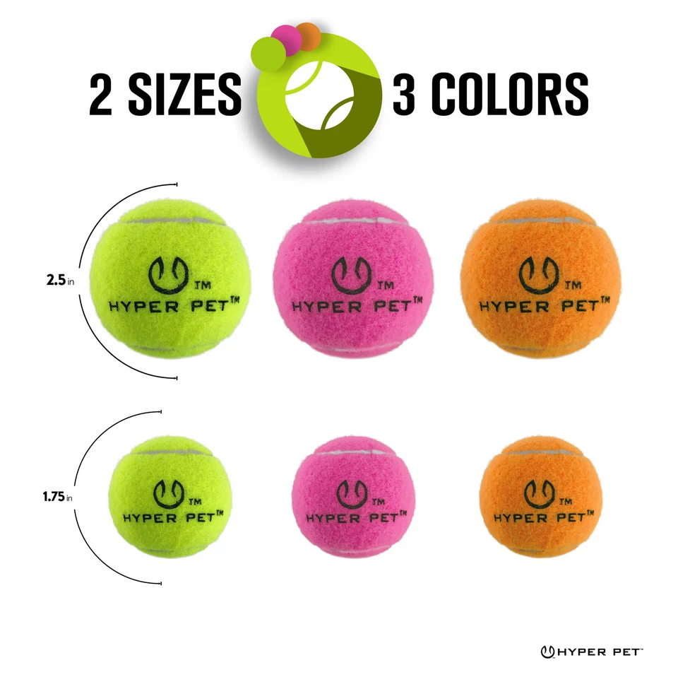 Hyper Pet Mini Tennis Balls for Small Dogs 12 Pack Safe Non Toxic Fetch Balls - Image 4 of 4