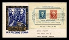 Dr Jim Stamps Postage Stamp Centenary Souvenir Sheet FDC Staehle Cachetcraft