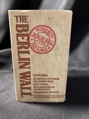 Authentic Cut From The Berlin Wall With Declaration Of Authenticity, Pouch/Book