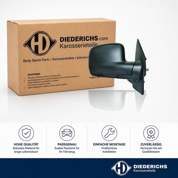 Aussenspiegel Rechts Diederichs 2272024 FÜR VW Seitenspiegel RÜCkspiegel Aussen-image