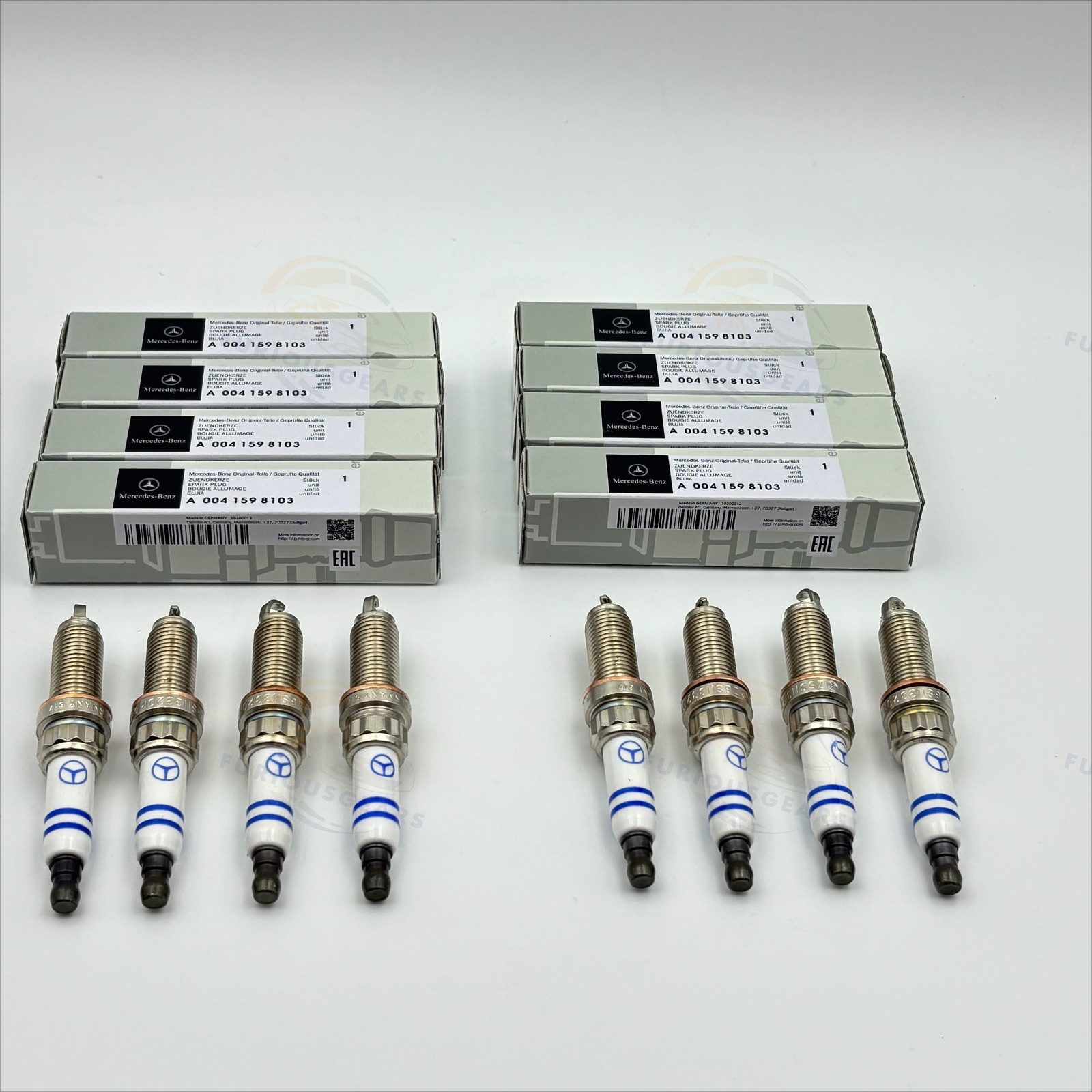 8pc OEM Iridium Spark Plugs For Benz W166 W204 W207 W212 A0041598103 ZR6SII3320