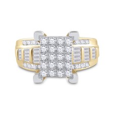 10kt Yellow Gold Womens Round Diamond Cindys Dream Cluster Bridal Wedding E