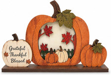 3D Fall Pumpkin Decor, Fall Decorations for Home Thanksgiving Table Decor