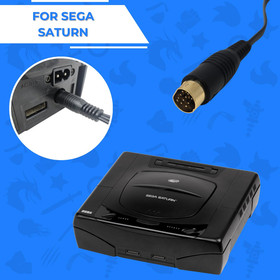 Sega Saturn Gold Plated AV Cable Audio Video Cord TV Connector