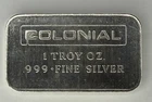 1oz Silver Bar Produced By ENGELHARD For COLONIAL ‼️RARE/LESS THAN 1000 MINTED‼️