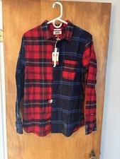 Tommy Jeans Hilfiger Men's Tartan Plaid Flannel Shirt Size L