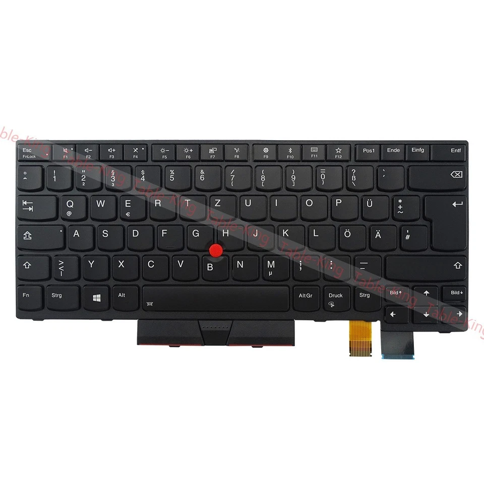TABLEKINGDE Deutsch Backlit Mit Beleuchtung Tastatur für Lenovo Thinkpad T470 T480 A475 A485