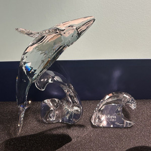 Swarovski SCS Paikea Whale Clear Crystal Figurine Signed 2012 Box MPN SCS25