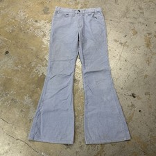 Vintage Levi  s 684 Blue Corduroy Bell Bottom Flare Pants 32x34 Talon Made In USA