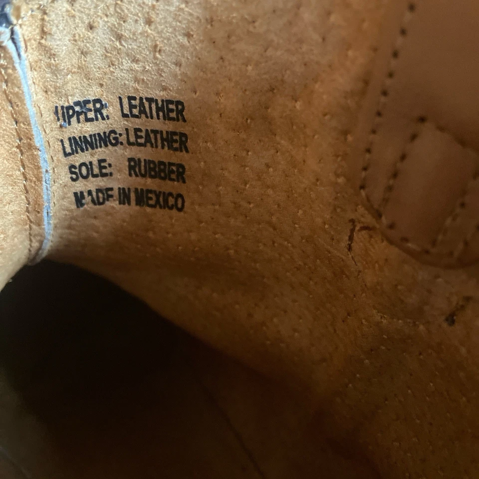 Botas vaqueras al tobillo de cuero tostado talla 10 Foto 2 de 4