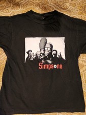 Vintage The Simpsons Shirt Mens Large Black 2001 Sopranos Parody Y2K Fox Cartoon