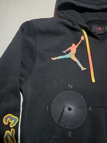 Neu Nike Air Jordan Flight MVP Fleece Hoodie, Größe L. Farbe Schwarz - Bild 3 von 15
