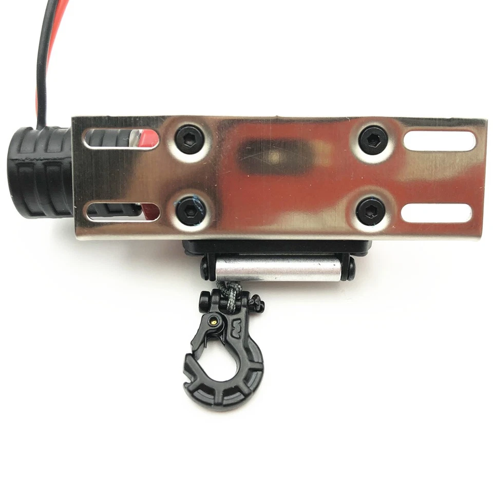 Cabrestante de advertencia de coche de radiocontrol 1/10 para SCX10 D90 D110 TF2 TRX4 TRX-4 KM2 RC Car Crawler D Foto 4 de 4