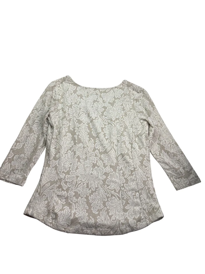 Vtg Y2K Cleo Floral Pattern Top XS Sparkle Fairy Whimsical Cottage Square Neck - Image 4 of 4