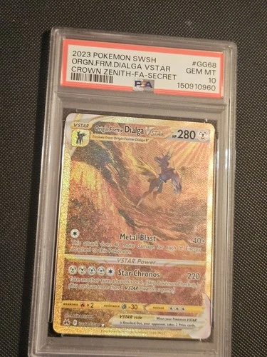 2023 Pokémon Origin Forme Dialga VSTAR GG68 Crown Zenith Secret Rare PSA 10