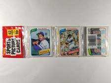 1980 Topps baseball UNOPENED RACK PACK ( RICKEY HENDERSON rookie card year )