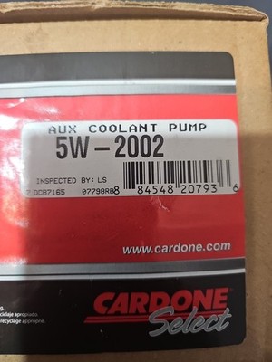 Cardone Select 5W-2002 Engine Auxiliary Water/Coolant Pump 