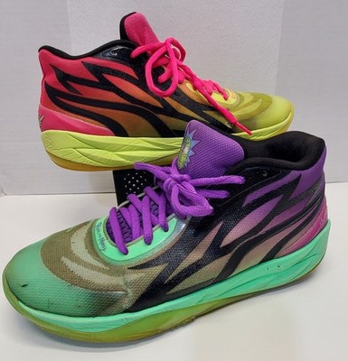 Rare PUMA MB.02 Lamelo Ball Rick and Morty Sneakers Size 10.5 NO Box