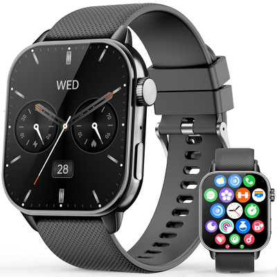 Smart Watch for Men Women, 1.85'' AMOLED HD Fitness Watch with 120+ Sports Modes