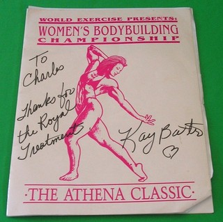 KAY BAXTER Most Muscular Woman 1984 The Athena Classic Program 1986 Autograph