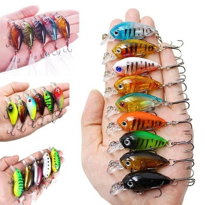 Crankbaits Set Mixed Colors Bait Fishing Lure Lot Minnow Wobbler Bass Swimbait S