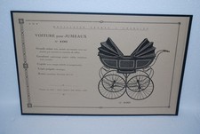 DEVILLAINE FRERES A CHARLIEU PLANCHE PUB N° 16 VOITURE POUR JUMEAUX N° 100