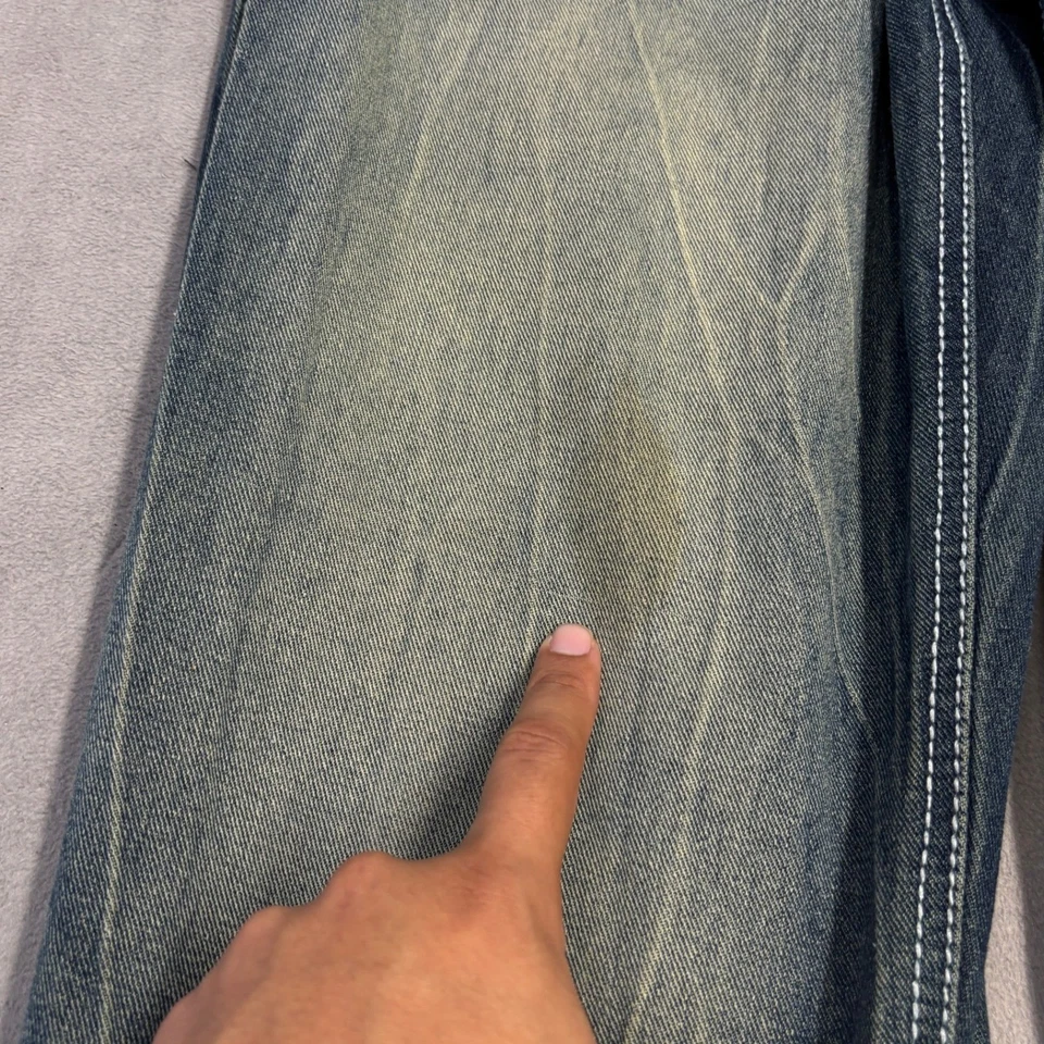 Jeans jeans Monarchy Collection premium tamanho 38 lavagem desgastada perna reta - Imagem 2 de 4