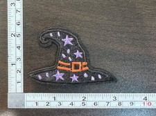 Witch Hat Halloween Embroidered Iron On Patch