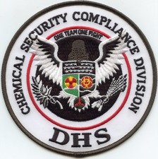 CHEMICAL SECURITY COMPLIANCE Washington DC colorful LARGE SECURITY POLICE PATCH