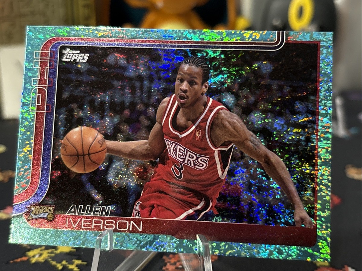 アレイン・アイバーソ　サイン Allen Iverson /25 76ers 2023-24 Obsidian #80 Electric Green Etch