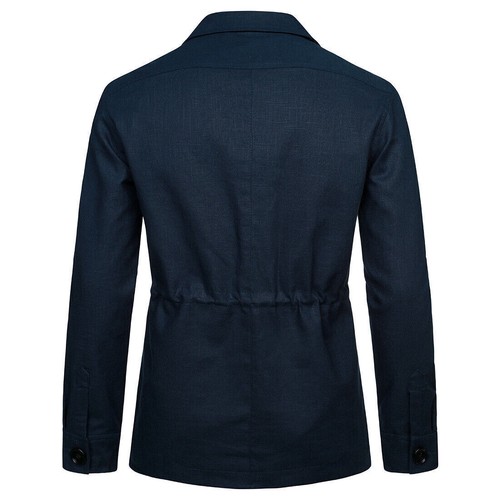 Men's Linen Safari Jacket Pockets Slim Fit Hunting Coat Casual Tops British - Picture 10 of 24