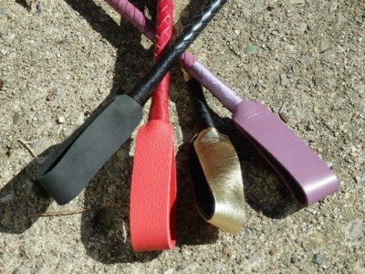 NEW FULL END-TO-END Leather Riding Crop Quirt Equestrian - STICK BULLWHIP