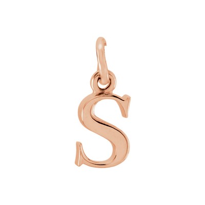 Small Lower Case Initial j Charm 14k Rose Gold Abbey Collection Small Lower Case Initial j Charm 14k Rose Gold Abbey Collection