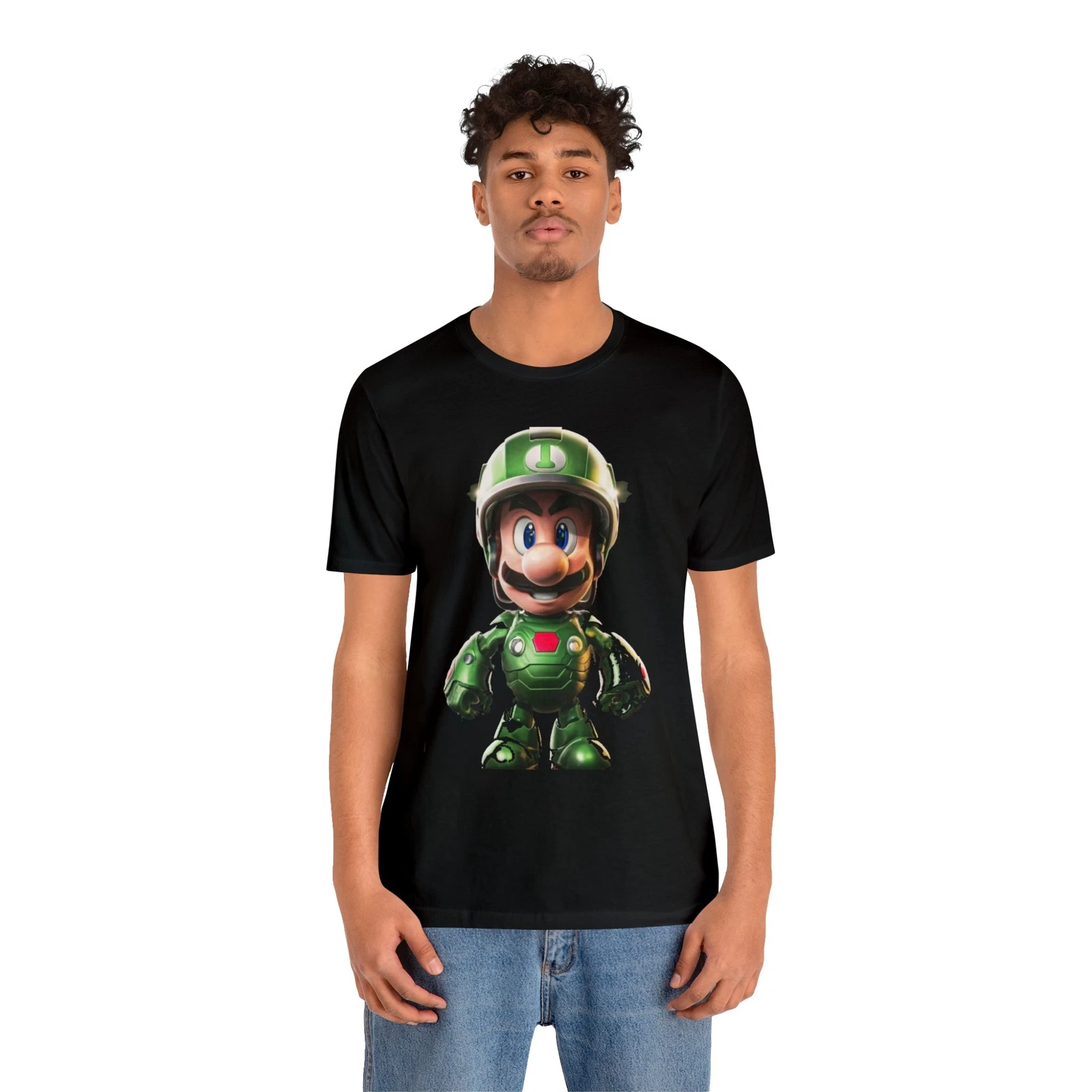Luigi power up! Unisex Jersey Short Sleeve Tee