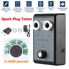 Dual Plug Car Spark Plug Tester Diagnostic Ignition Analyzer Tool Kit AC100-240V