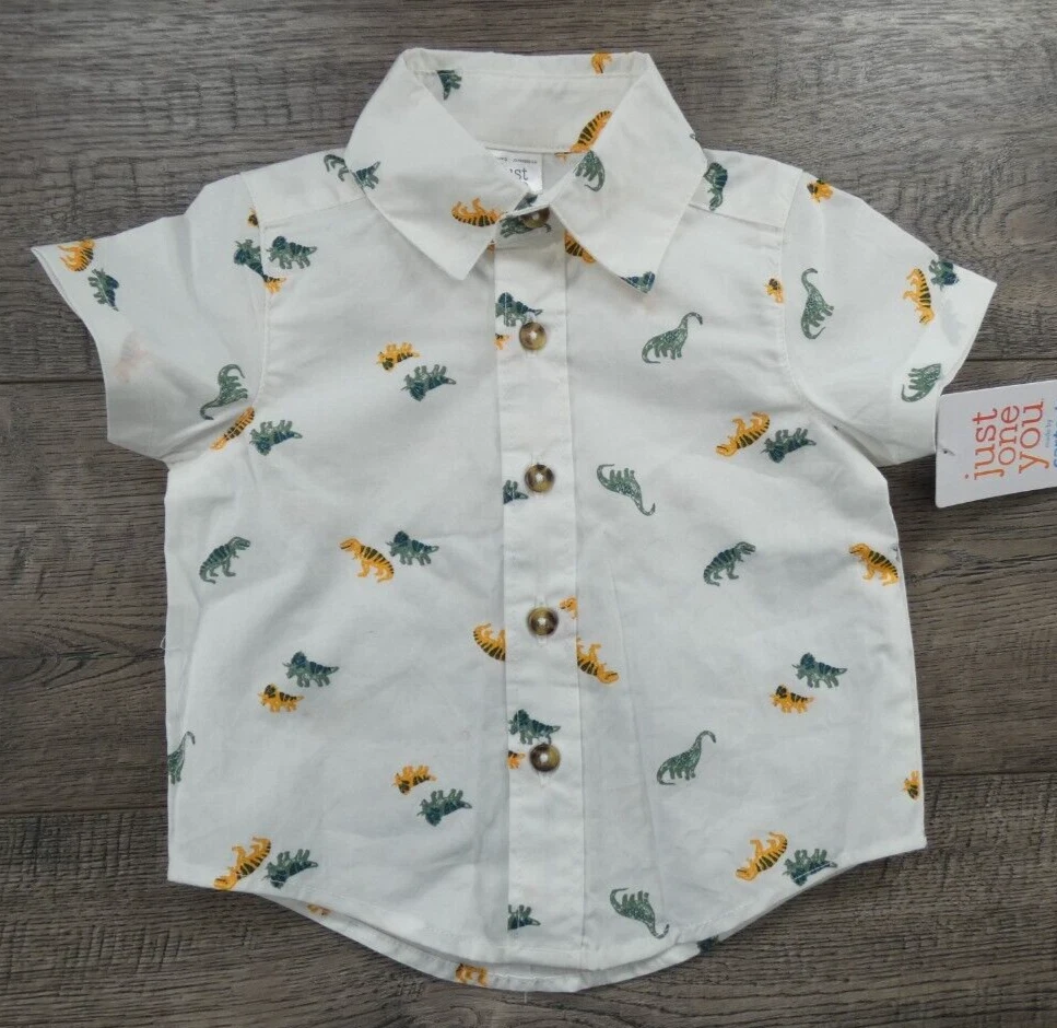 Baby Boys Clothes New Just One You 3 Month Dinosaur Dress Shirt | eBay