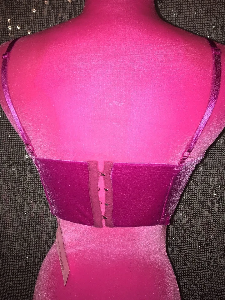 Top American Apparel Raro Magenta Rosa Terciopelo S Foto 3 de 3