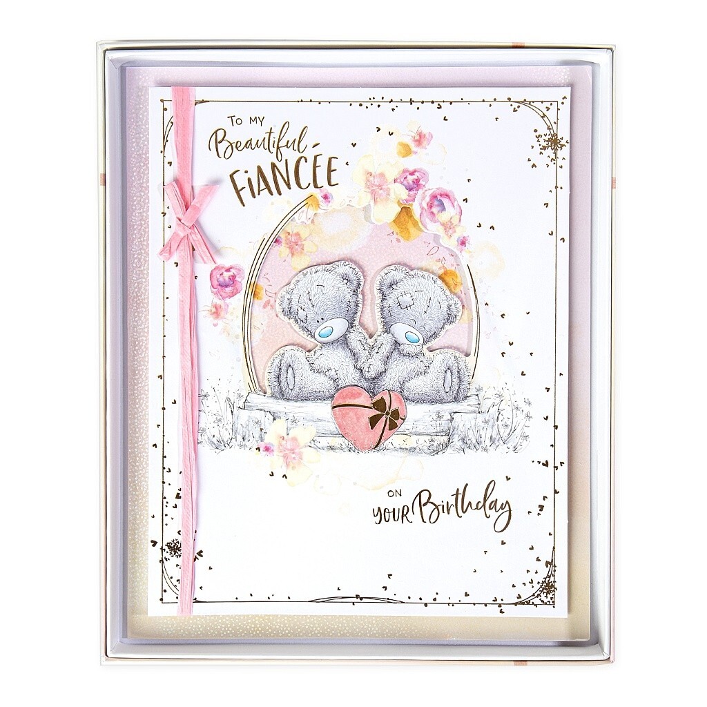 Birthday Card Fiancee. BOXED LARGE Fiancée Lovely Luxury Card.  Tatty Teddy.