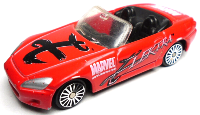 2002 MAISTO MARVEL HONDA S2000 CONVERTIBLE ELEKTRA RED 1:64