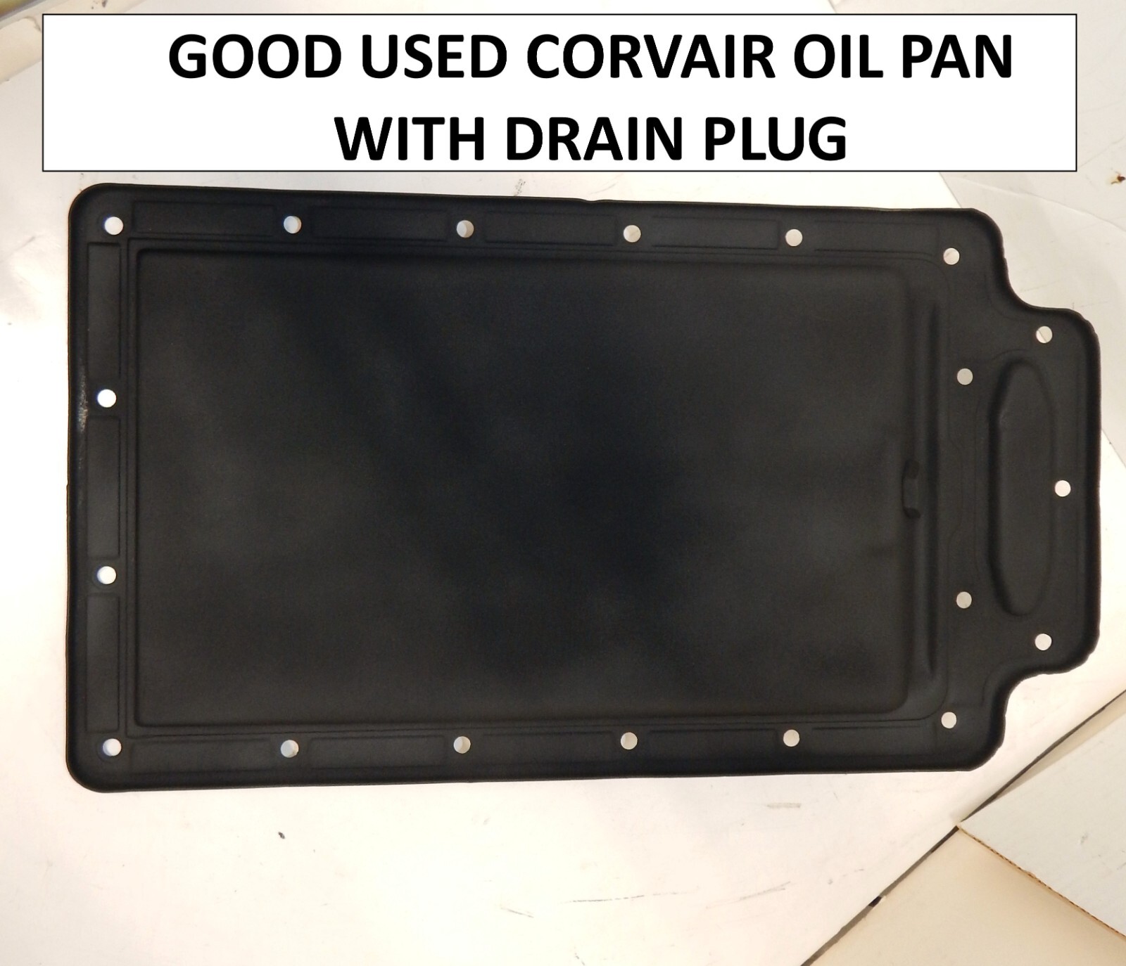 CHEVY CORVAIR OIL PAN WITH DRAIN BOL VINTAGE CAR PART eBay