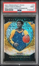 2021 Panini Prizm Draft JONATHAN KUMINGA Brilliance GOLD SHIMMER /10 PSA 9 Mint