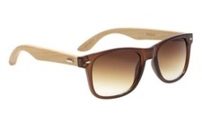 Handmade Bamboo Wood Sunglasses Polarized Brown Frame 