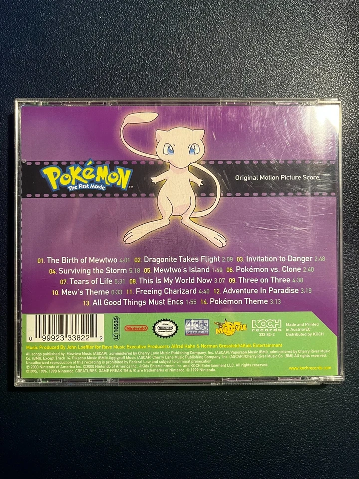 Pokemon - The First Movie | CD Musik zum Film OVP komplett Nintendo Soundtrack - Bild 2 von 3