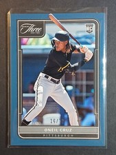 2022 Panini Three & Two Oneil Cruz #109 Rookie RC Full Count Blue Parallel /32