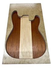 Hard Maple+ Spanish Cedar Body Blank 21x 14x 2- 3 Pcs Glued- Free US Shipping