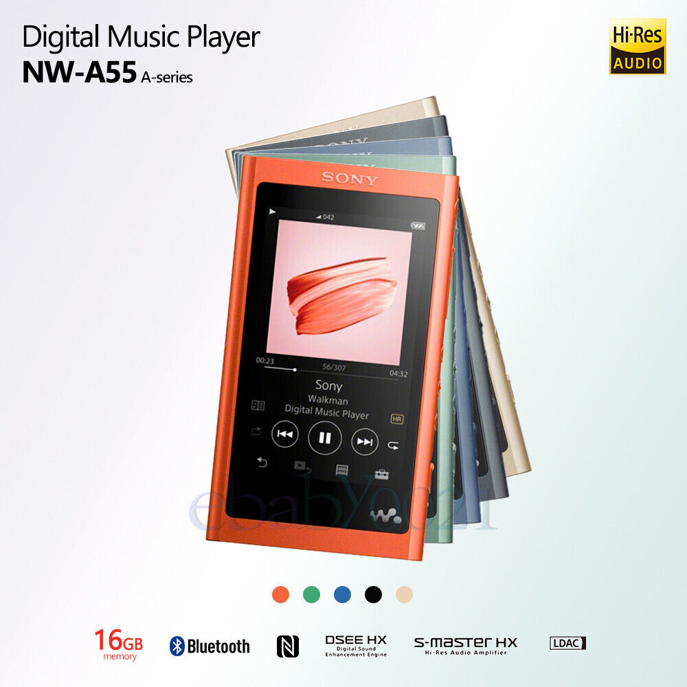 SONY NW-A55 Walkman Digital Music Player 5 colors Single MP3 16GB Bluetooth  NFC