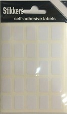 1050 Small White Sticky Labels 18 x 12mm Price Stickers Tags Blank Self Adhesive